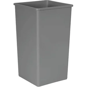 RUBBERMAID FG395900GRAY Open-top Trash Can Square 50 Gallon Gray | AE4NXP 5M827