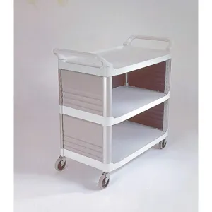 RUBBERMAID FG409300OWHT Cart Utility Off White 3 Shelf | AE4NVP 5M692