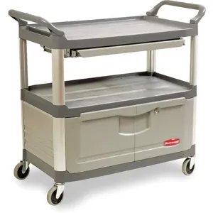 RUBBERMAID FG409400GRAY Cart Instrument Gray 3 Shelf | AD8TTD 4MC26