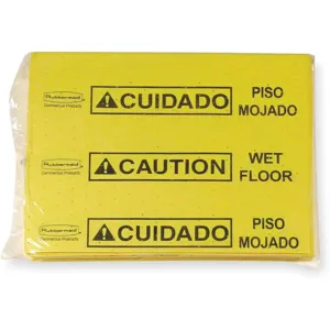 RUBBERMAID FG425300YEL Pad Absorbent Med 16-1/2 x 14 Inch - Pack Of 25 | AD2CYE 3NB39