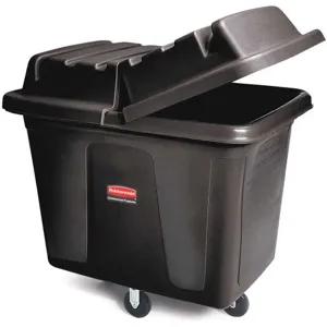 RUBBERMAID FG461200BLA Black Cube Truck 12 Cubic Feet 400 Lb. Load | AE7KWL 5Z204