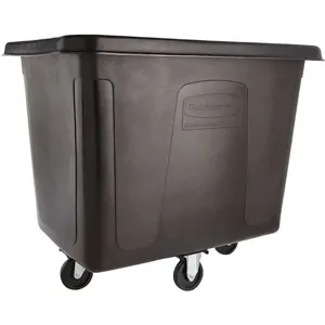 RUBBERMAID FG461600BLA Black Cube Truck 16 Cubic Feet 500 Lb. Load | AE7KWN 5Z206