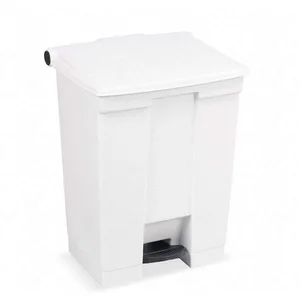 RUBBERMAID FG614500WHT Step On Trash Can Rectangular 18 gallon | AD2TPE 3U650