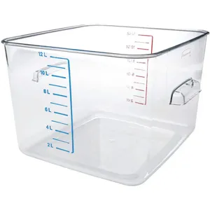 RUBBERMAID FG631200CLR Square Storage Container 12 Quart Clear | AC4BZN 2YJ91