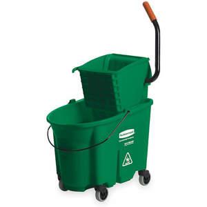 RUBBERMAID FG758888GRN Mop Bucket And Wringer 35 Quart Green | AE4YCH 5NY82