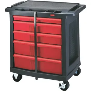 RUBBERMAID FG773488BLA Trade Cart/service Bench 19-13/16 Inch Width | AD9TUY 4UR44