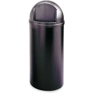 RUBBERMAID FG817088BLA Side Opening Trash Can Round 25 Gallon | AE9BRV 6HH68