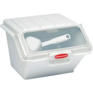 RUBBERMAID FG9G6000WHT Storage Bin Includes 1/2 Cup Scoop | AD9QQB 4UEX9