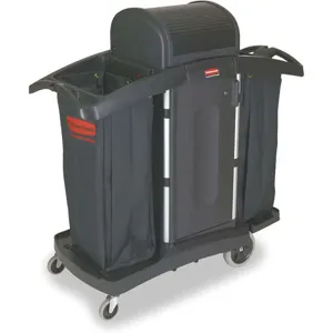 RUBBERMAID FG9T7800BLA Housekeeping Cart Black Structural Web | AB2GHG 1LWP3