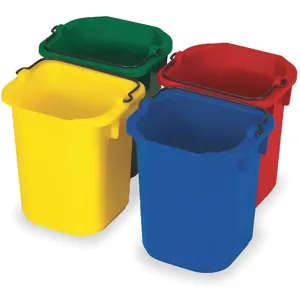 RUBBERMAID FG9T83010000 Disinfectant Pail 5 Quart Red Yellow Black Green - Pack Of 4 | AB3MQZ 1UFF6