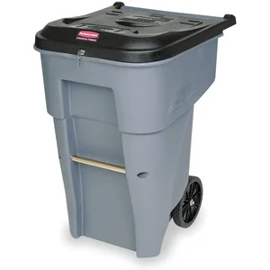 RUBBERMAID FG9W1088GRAY Confidential Waste Container 65 Gallon Gray | AC8LFW 3BU52