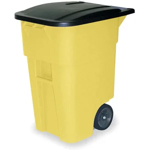 RUBBERMAID FG9W2700YEL Trash Can 50 Gallon Yellow | AE4UDW 5MU54