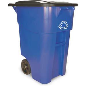 RUBBERMAID FG9W2773BLUE Mobile Recycling Container 50 Gallon Blue | AC2UTT 2MY42