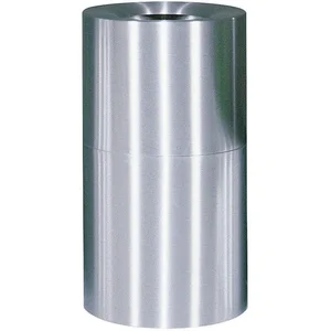 RUBBERMAID FGAOT35SA Open-top Trash Can Round 35 Gallon Silver | AD7YZR 4HGR8