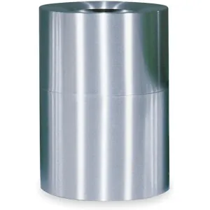 RUBBERMAID FGAOT62SAPL Open-top Trash Can Round 55 Gallon Silver | AC2GYT 2KDP8