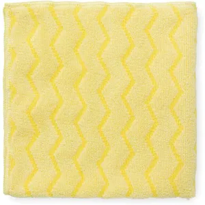 RUBBERMAID FGQ61000YL00 Microfiber Cloth Yellow 16 x 16 Inch - Pack Of 12 | AC8LUJ 3CCZ3