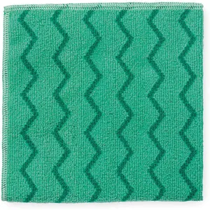 RUBBERMAID FGQ62000GR00 Microfiber Cloth Green 16 x 16 Inch - Pack Of 12 | AC8LUK 3CCZ4