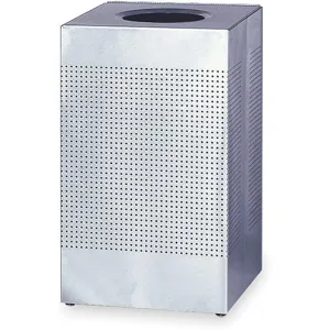 RUBBERMAID FGSC18SSPL Open-top Trash Can Square Stainles Steel | AC2GYW 2KDR2