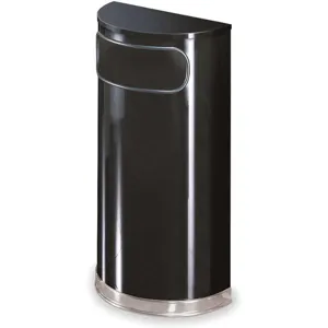 RUBBERMAID FGSO820PLBK Open-top Trash Can Half Round 9 Gallon | AB2GUR 1LYL6