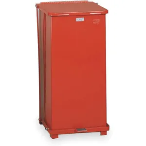 RUBBERMAID FGST24EPLRD Step On Trash Can Square 24 Gallon Red | AC2GZX 2KDV2