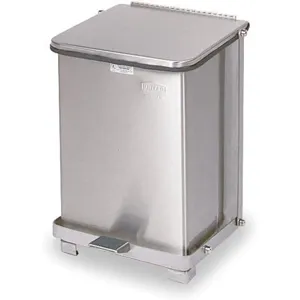 RUBBERMAID FGST7SSPL Step On Trash Can Square 7 Gallon 17 Inch Height | AC2GZU 2KDU8