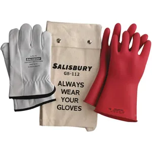 SALISBURY GK011R/8 Electrical Glove Kit Size 8 11 Inch Length Red | AD2MLJ 3RMX6