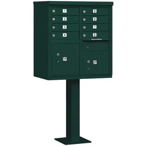 SALSBURY INDUSTRIES 3308GRN-P Cluster Box Unit 8 Doors Green | AG3LZU 33LY47