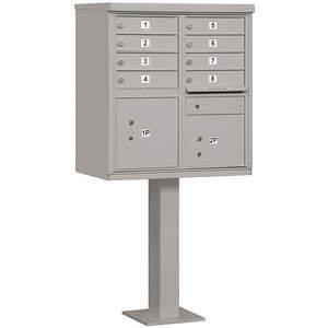 SALSBURY INDUSTRIES 3308GRY-P Cluster Box Unit 8 Doors Gray | AG3LZV 33LY48