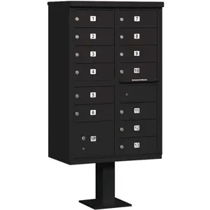 SALSBURY INDUSTRIES 3313BLK-P Cluster Box Unit 13 Doors Black | AG3MCY 33LZ22