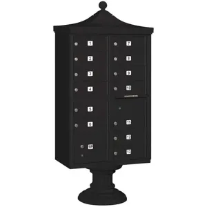 SALSBURY INDUSTRIES 3313R-BLK-P Regency Cbu Private 13 Doors Black | AG3MTB 33MD17