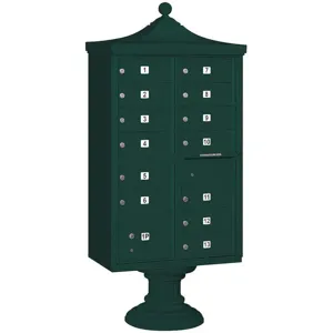 SALSBURY INDUSTRIES 3313R-GRN-P Regency Cbu Private 13 Doors Green | AG3MTD 33MD19