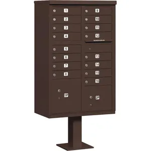 SALSBURY INDUSTRIES 3316BRZ-P Cluster Box Unit 16 Doors Bronze | AG3MHP 33MA06