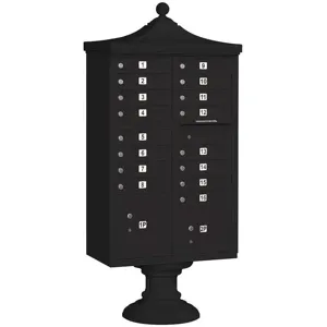 SALSBURY INDUSTRIES 3316R-BLK-P Regency Cbu Private 16 Doors Black | AG3MUP 33MD52