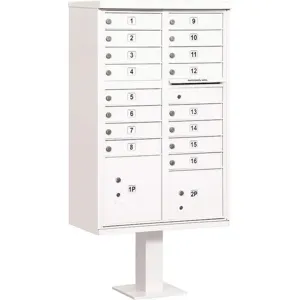 SALSBURY INDUSTRIES 3316WHT-P Cluster Box Unit 16 Doors White | AG3MHU 33MA10