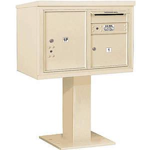SALSBURY INDUSTRIES 3405D-01SAN Pedestal Mailbox 2 Doors Sand 48-1/8 Inch | AG3KMF 33LN17