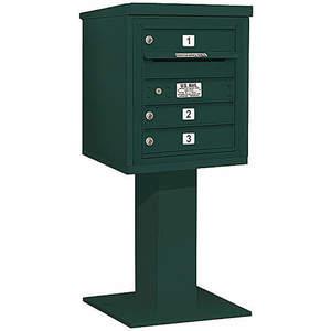 SALSBURY INDUSTRIES 3405S-03GRN Pedestal Mailbox 3 Doors Green 48-1/8 Inch | AG3JPQ 33LH25