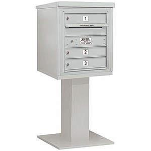 SALSBURY INDUSTRIES 3405S-03GRY Pedestal Mailbox 3 Doors Gray 48-1/8 Inch | AG3JPR 33LH26