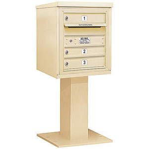 SALSBURY INDUSTRIES 3405S-03SAN Pedestal Mailbox 3 Doors Sand 48-1/8 Inch | AG3JPT 33LH27