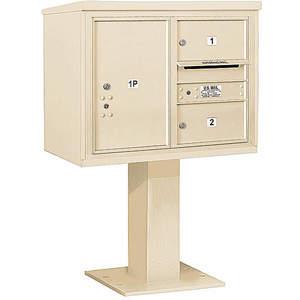 SALSBURY INDUSTRIES 3406D-02SAN Pedestal Mailbox 3 Doors Sand 51-5/8 Inch | AG3KXL 33LR41