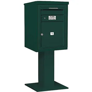 SALSBURY INDUSTRIES 3406S-01GRN Pedestal Mailbox Mb4 Green 51-5/8 Inch | AG3JPX 33LH31