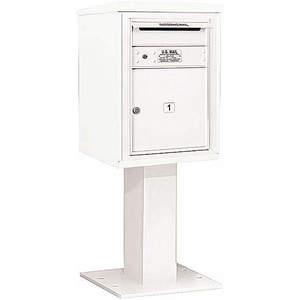 SALSBURY INDUSTRIES 3406S-01WHT Pedestal Mailbox Mb4 White 51-5/8 Inch | AG3JQA 33LH34