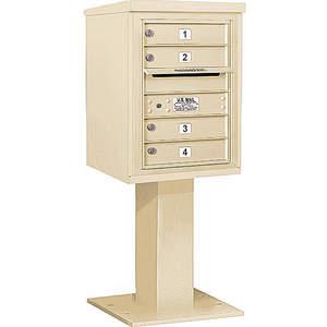 SALSBURY INDUSTRIES 3406S-04SAN Pedestal Mailbox 4 Doors Sand 51-5/8 Inch | AG3JXT 33LK20