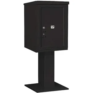 SALSBURY INDUSTRIES 3406S-1PBLK Pedestal Mailbox Black 51-5/8 Inch | AG3JLE 33LG24