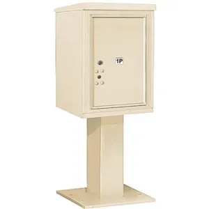 SALSBURY INDUSTRIES 3406S-1PSAN Pedestal Mailbox Sandstone 51-5/8 Inch | AG3JLJ 33LG28