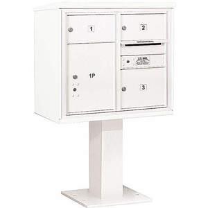 SALSBURY INDUSTRIES 3407D-03WHT Pedestal Mailbox 4 Doors White 55-1/8 Inch | AG3LCM 33LT63