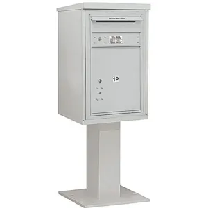 SALSBURY INDUSTRIES 3407S-1PGRY Pedestal Mailbox Gray 55-1/8 Inch | AG3JVD 33LJ59