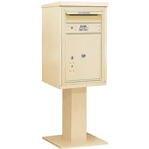 SALSBURY INDUSTRIES 3407S-1PSAN Pedestal Mailbox Sandstone 55-1/8 Inch | AG3JVE 33LJ60