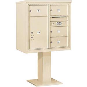 SALSBURY INDUSTRIES 3408D-04SAN Pedestal Mailbox 5 Doors Sand 58-5/8 Inch | AG3LPT 33LW35