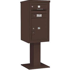 SALSBURY INDUSTRIES 3408S-01BRZ Pedestal Mailbox 2 Doors Bronze 58-5/8 Inch | AG3KCR 33LL08