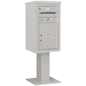 SALSBURY INDUSTRIES 3408S-01GRY Pedestal Mailbox 2 Doors Gray 58-5/8 Inch | AG3KCU 33LL10